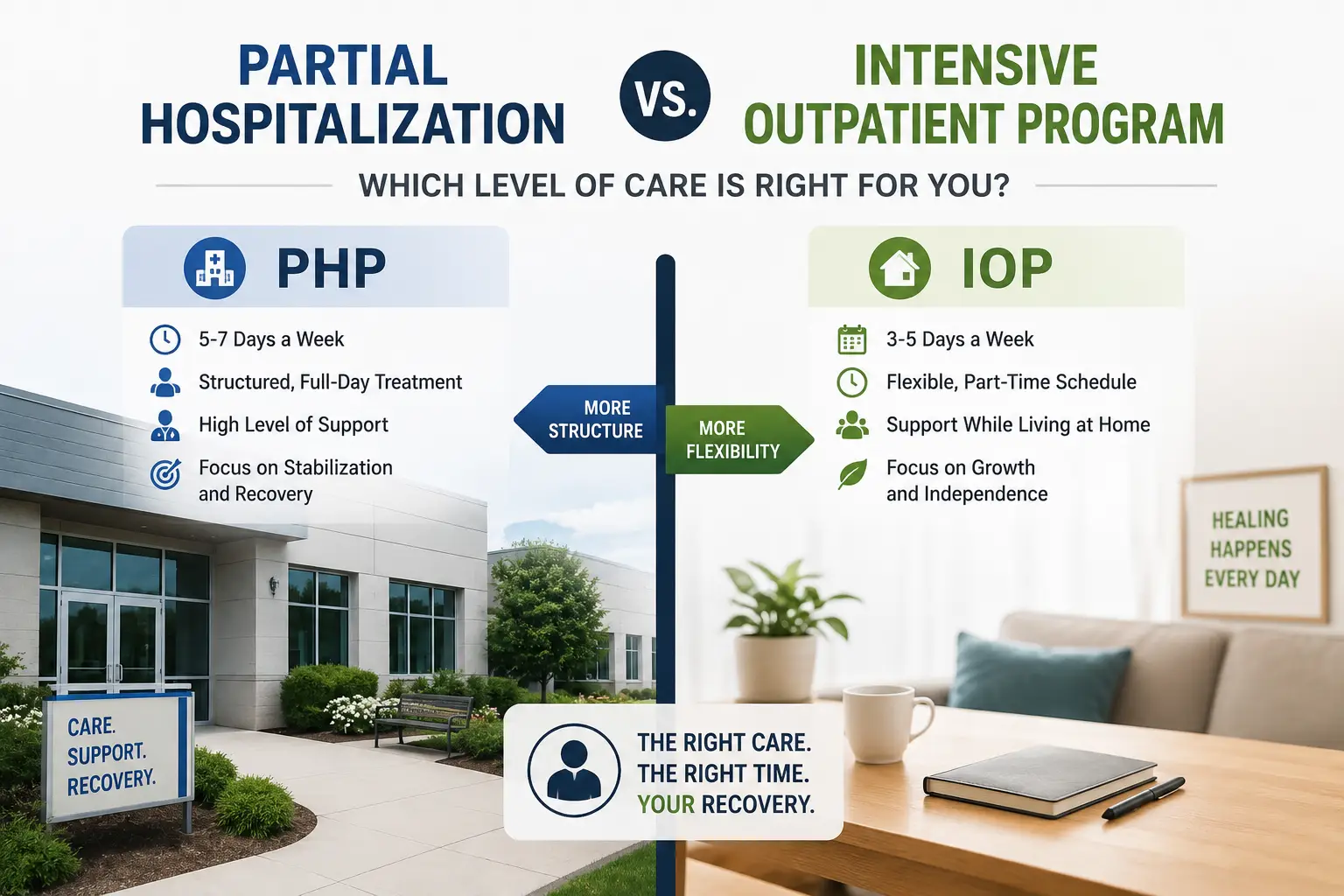Partial Hospitalization vs. Intensive Outpatient Program: Which Level of Care Is Right for You?&nbsp;